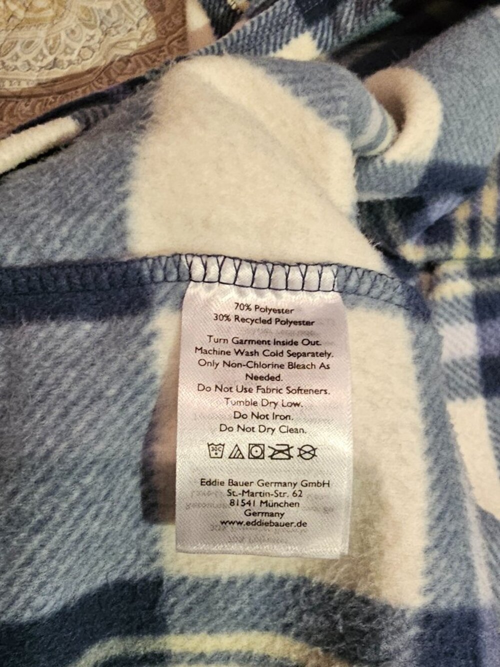 Eddie Bauer Womens Print Fleece Quarter Zip Pullover XXL Tall - Picture 4 of 6